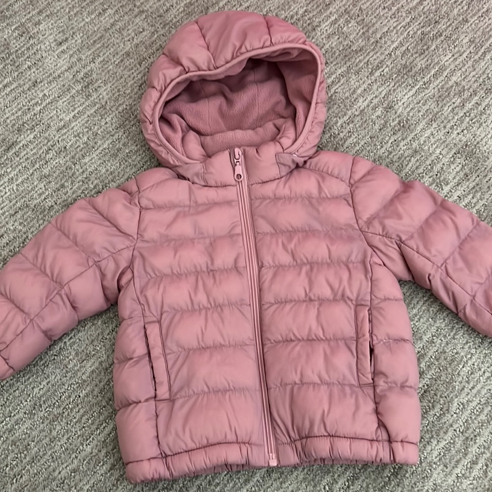 Uniqlo baby down jacket with hoodie